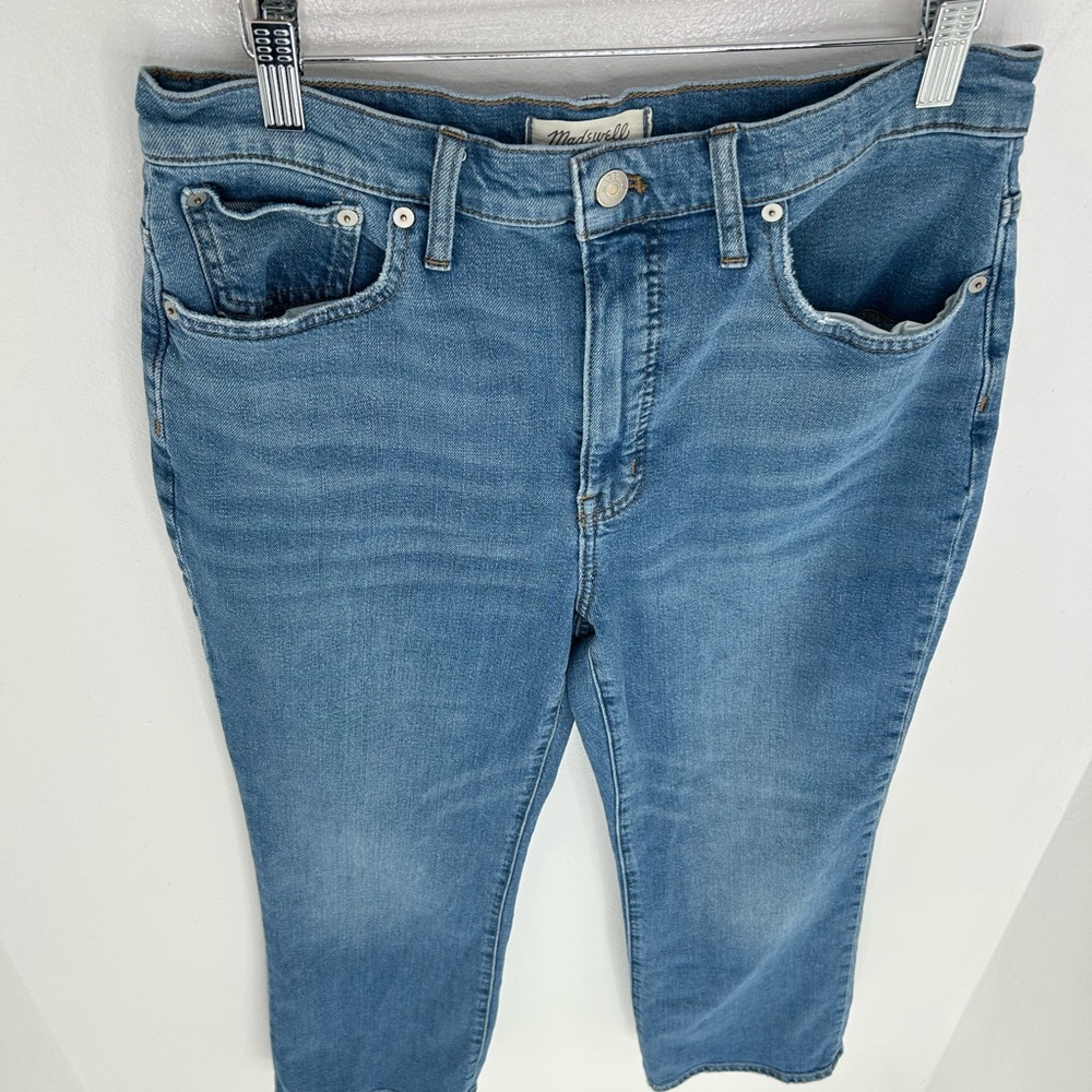 Madewell Slim Demi Boot Cut Jeans Size 30 Light Wash Denim Office Summer 30x25‎ - Picture 5 of 13